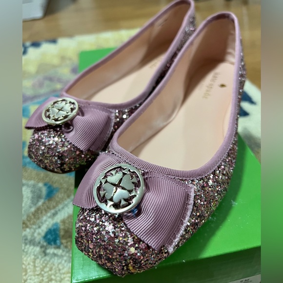 Kate Spade glitter ballet flats